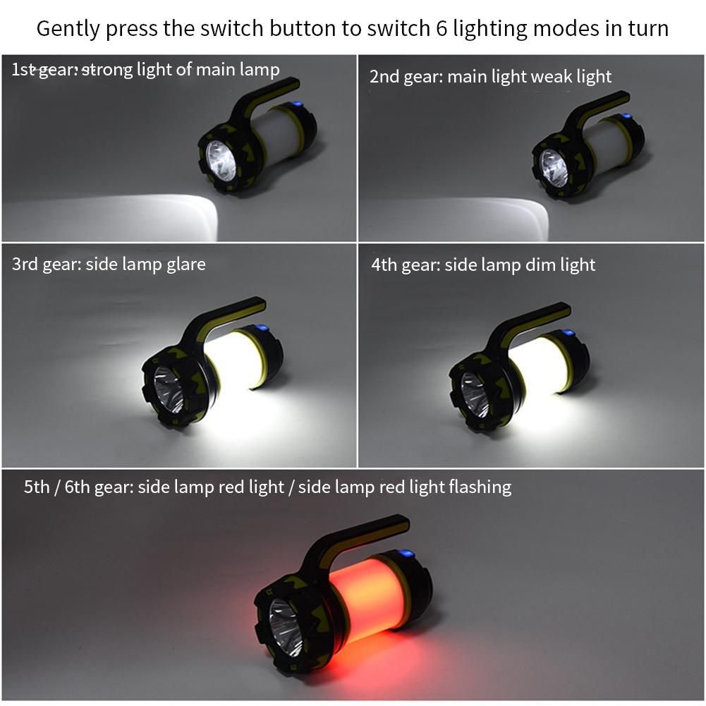Portable Rechargeable LED Camping Light Working Light Outdoor Tent Light Handheld Light Waterproof Search Light