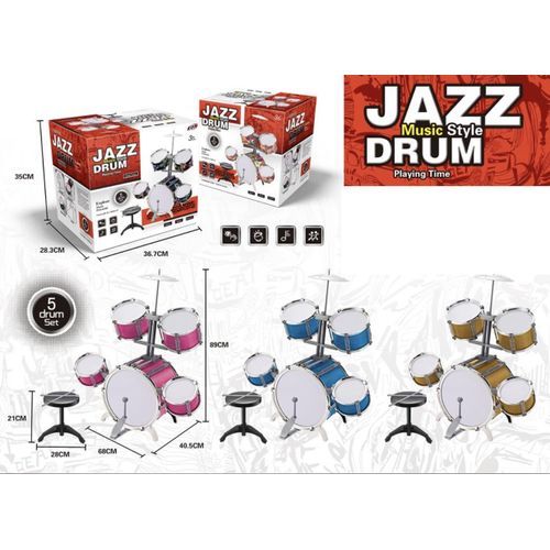 Unisex Children Jazz Drum Set With Seat For Kid