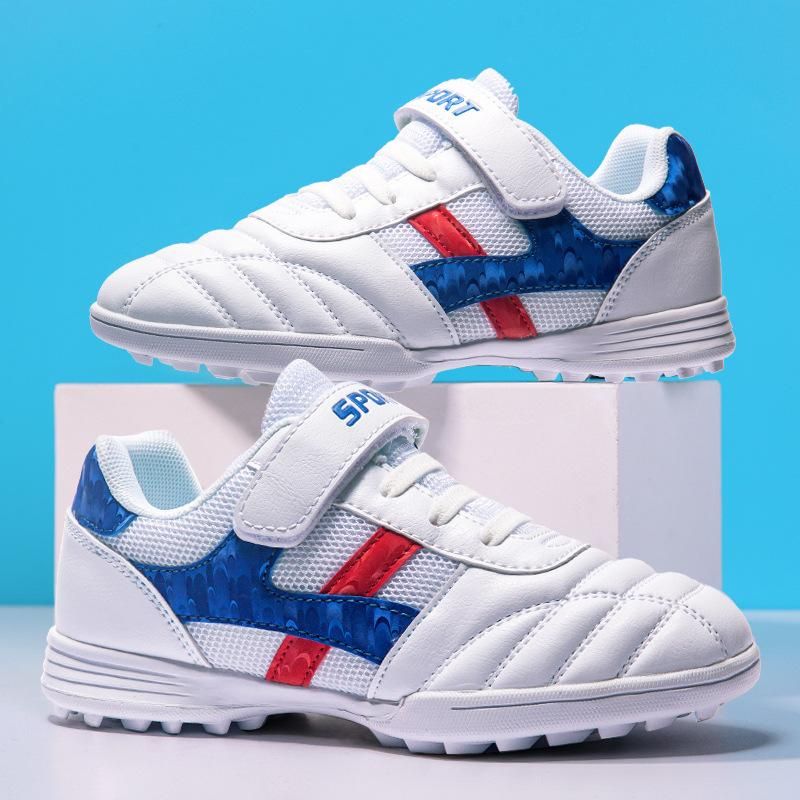 Soccer Shoes Children's Velcro Football Shoes Blue