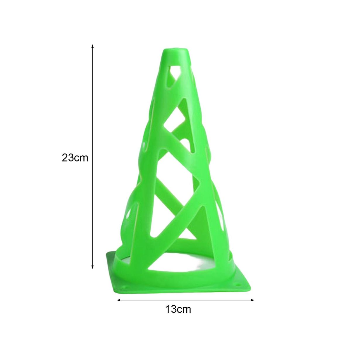 Training Cone Smooth Edge 23cm Soccer Barrier Cone Green