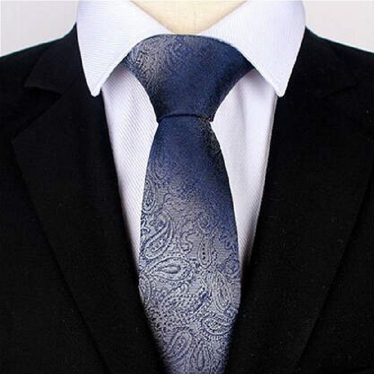 Gradient Cashew Flower Jacquard Business Bow Tie For Men