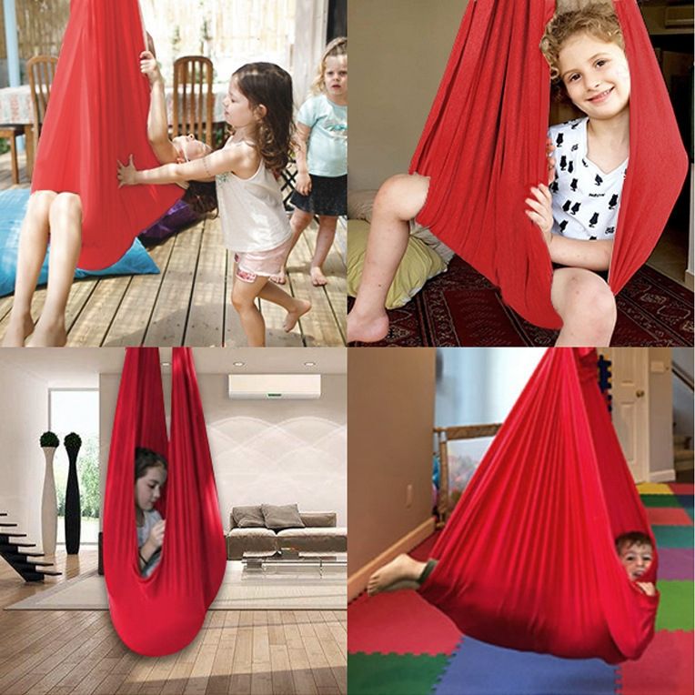 Children Household Hammock, Size:   1x2.8m (Silver Gray)
