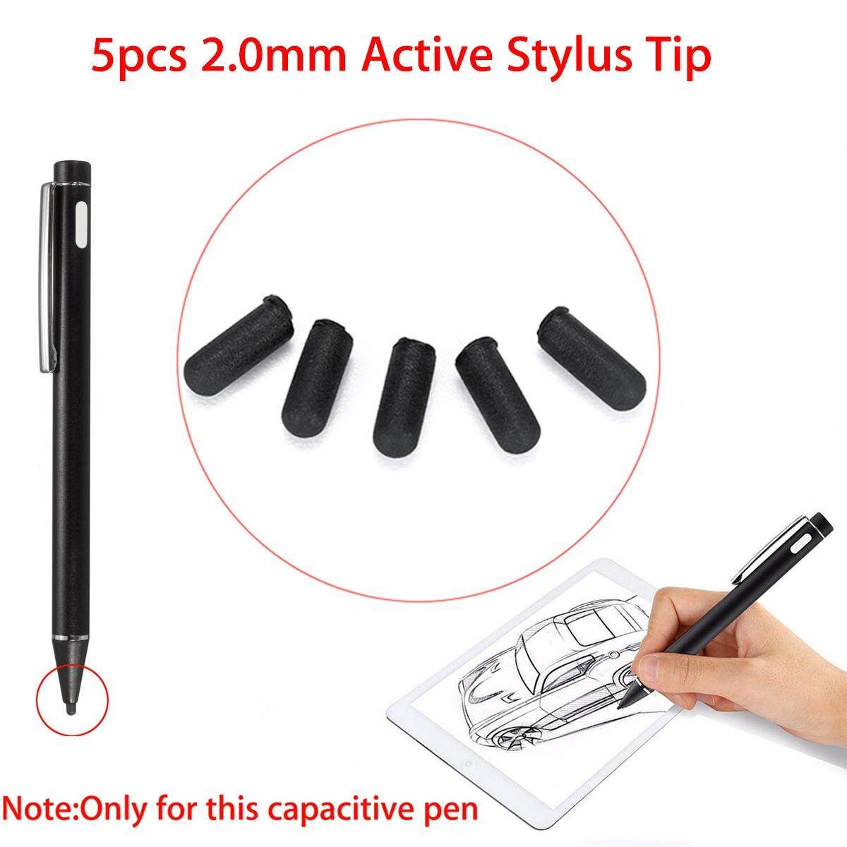 2.0mm Tip Active Stylus For IPad 2 Samsung Capacitive Screen Touch Pen Caps Nib