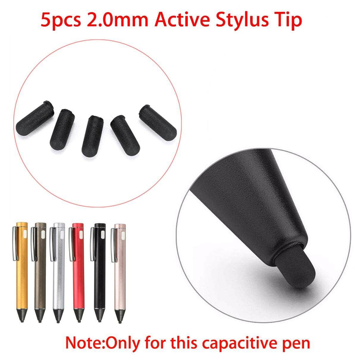 2.0mm Tip Active Stylus For IPad 2 Samsung Capacitive Screen Touch Pen Caps Nib