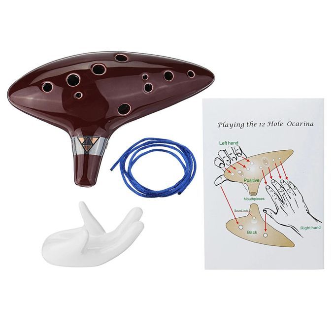 12 Holes Alto C Zelda Ocarina Ceramic Vessel Flute Wind