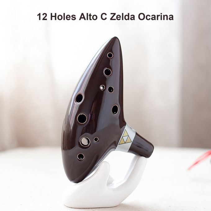 12 Holes Alto C Zelda Ocarina Ceramic Vessel Flute Wind