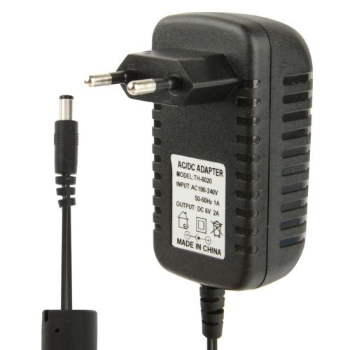 High Quality EU Plug AC 100-240V To DC 6V 2A Power Adapter