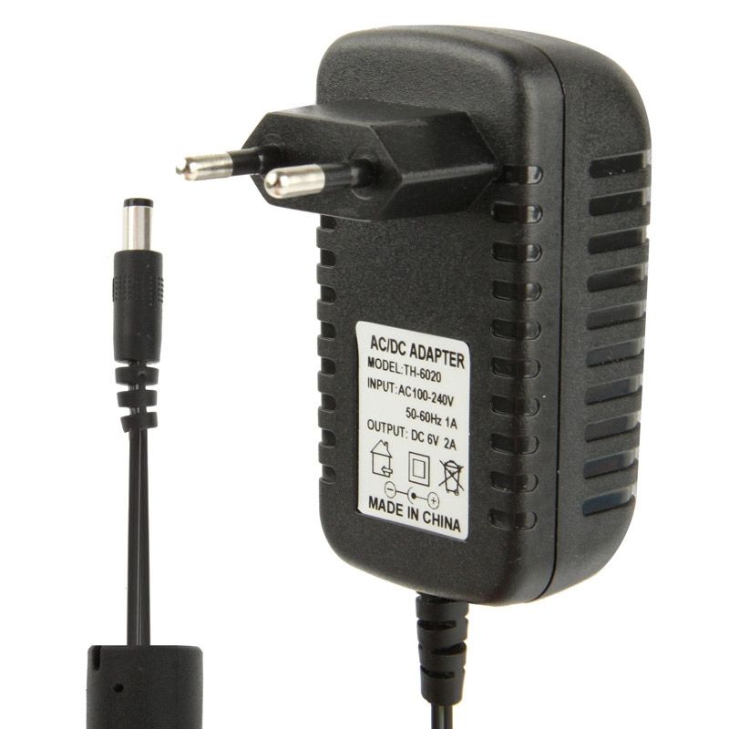 High Quality EU Plug AC 100-240V To DC 6V 2A Power Adapter