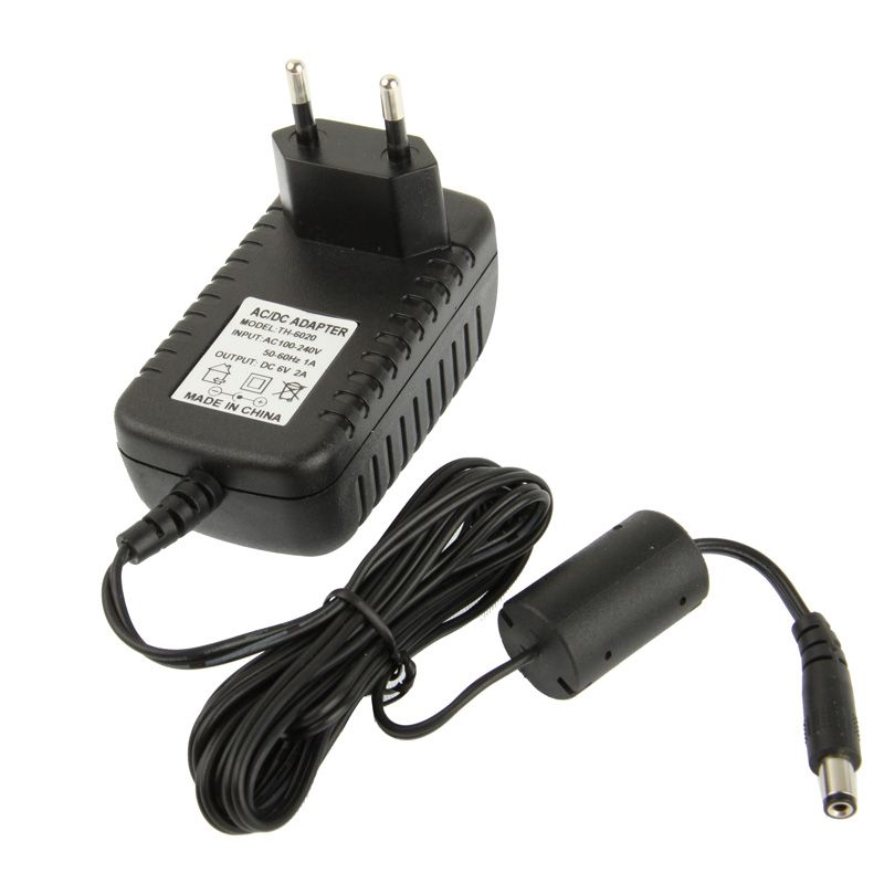 High Quality EU Plug AC 100-240V To DC 6V 2A Power Adapter