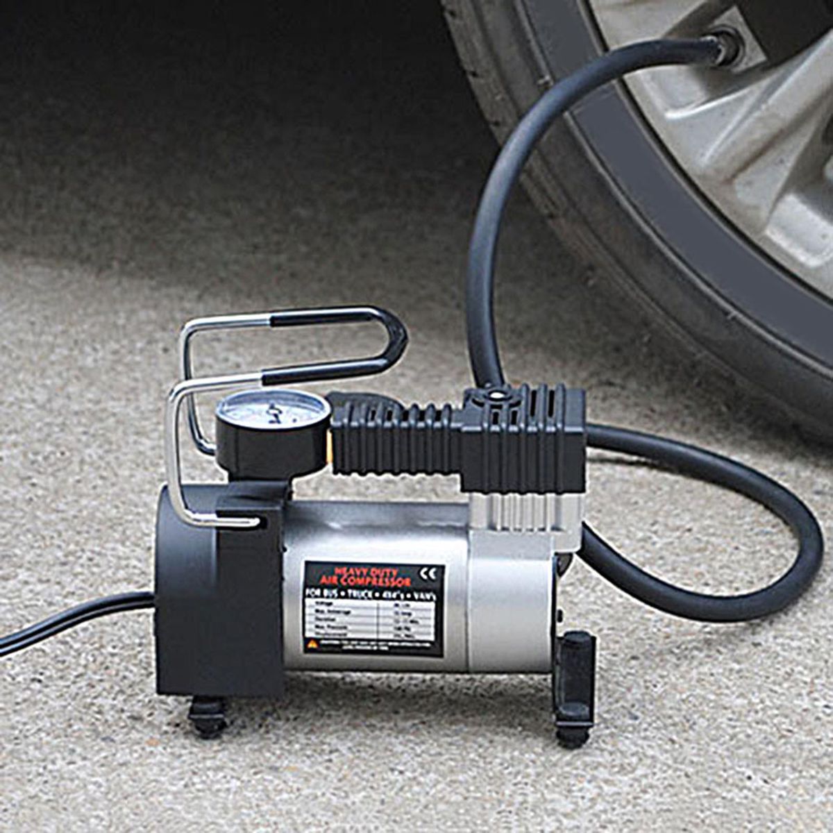 Tire Pump 35L/Min 12V DC Heavy Duty Single Cylinder Tyre Air