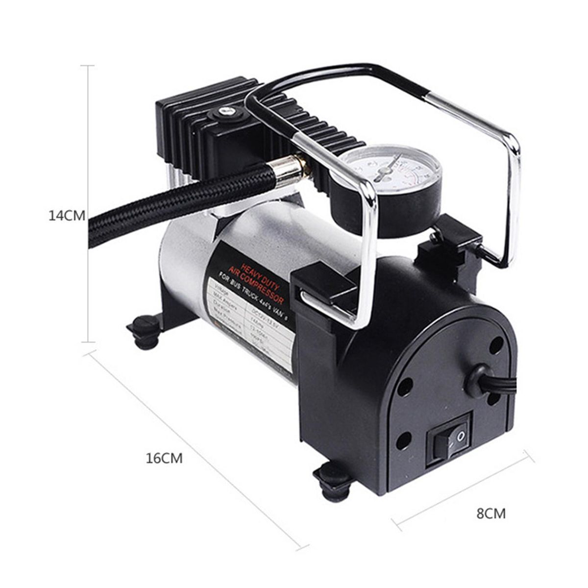 Tire Pump 35L/Min 12V DC Heavy Duty Single Cylinder Tyre Air