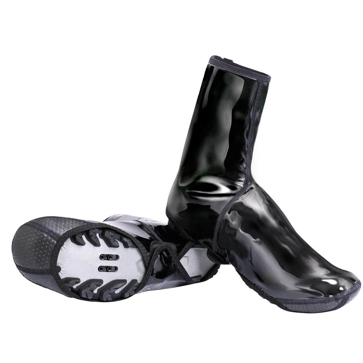 Cycling Shoes Cover Keep Warm Windproof Waterproof PU Protector Overshoes Sock XL