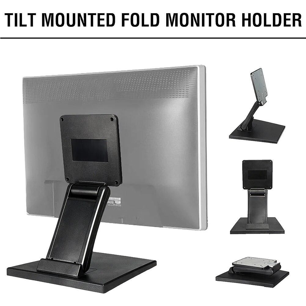 Portable Tilt Mounted Fold Monitor Laptop Holder Rotated For 10-27 Inch Lcd Display Screen Stand Pc Monitor Holder