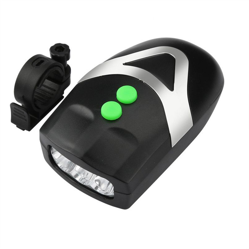 3led Bicycle Bike Light With Horn Bike Bell Headlight 2a16