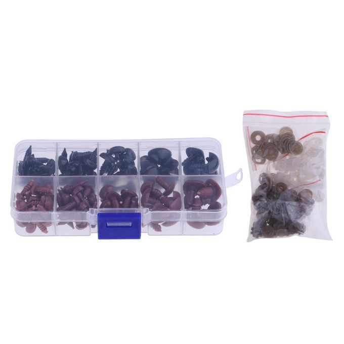 130pcs 8-16mm Safety Noses For Teddy Bear Doll Animal Puppet Toys