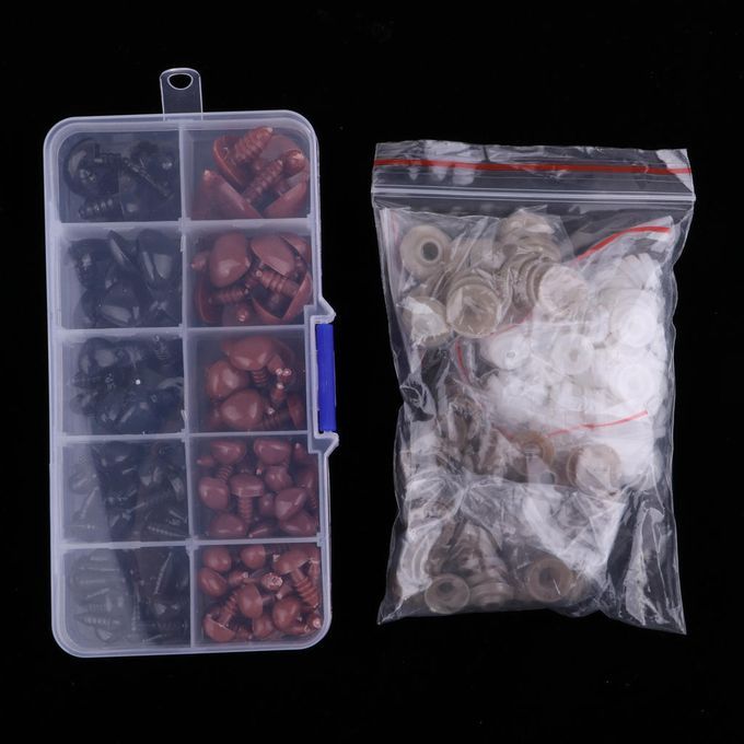130pcs 8-16mm Safety Noses For Teddy Bear Doll Animal Puppet Toys