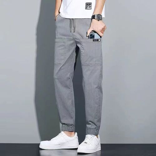 Men Sports Harness Feet Harlan Casual Denim Pants