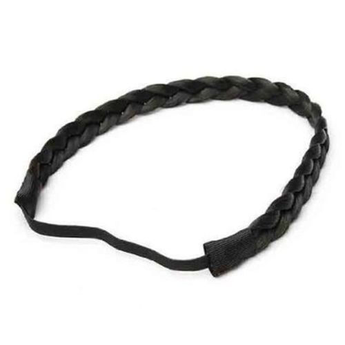 Ladies Stretchy Braid Hair Band- Black