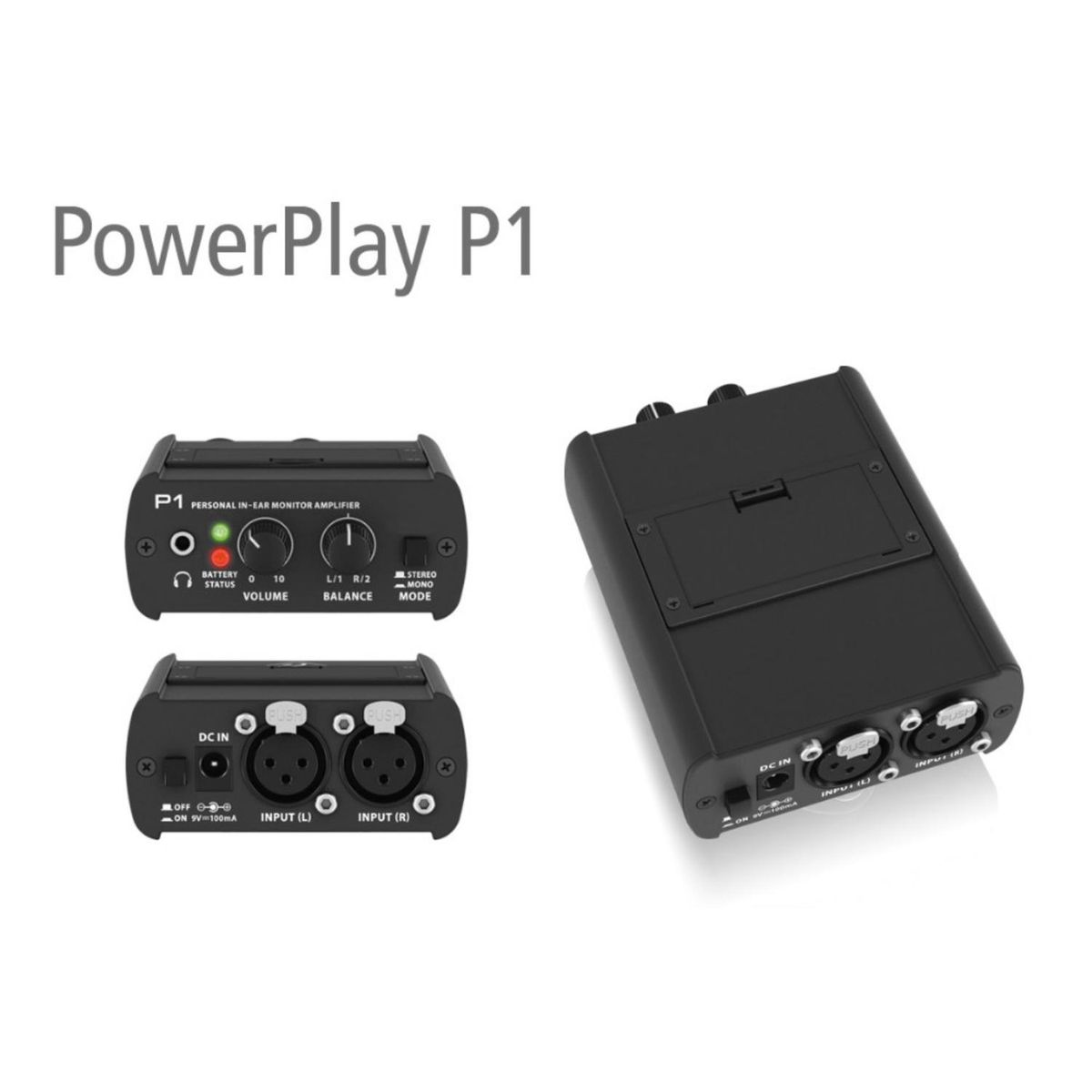 Personal In-Ear Monitor Headphones Amplifier with XLR Inputs 3.5mm Output Audio Interface