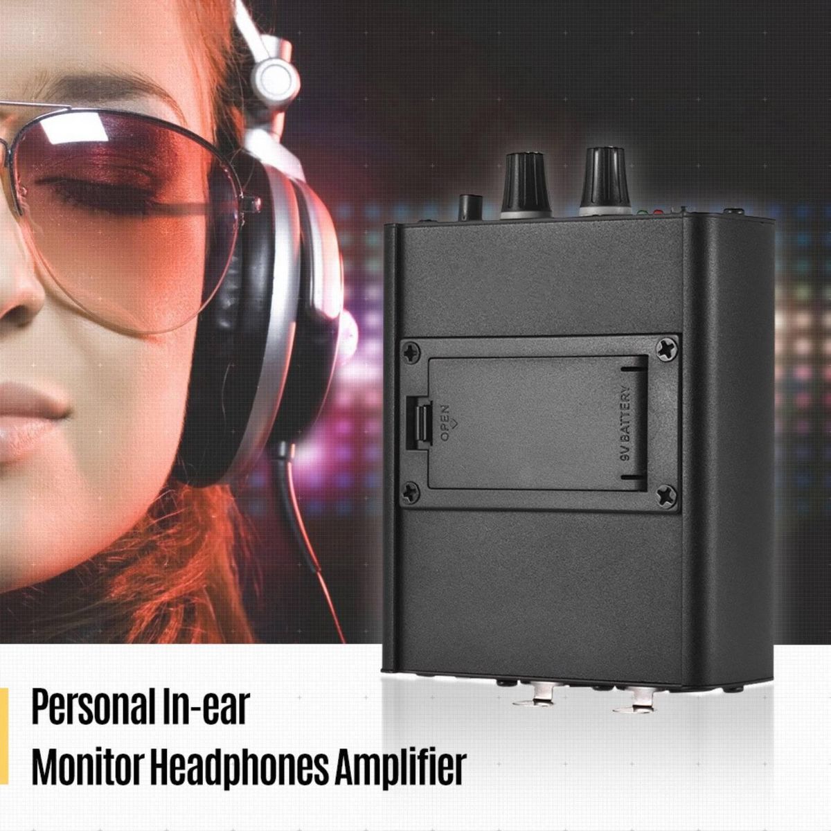 Personal In-Ear Monitor Headphones Amplifier with XLR Inputs 3.5mm Output Audio Interface