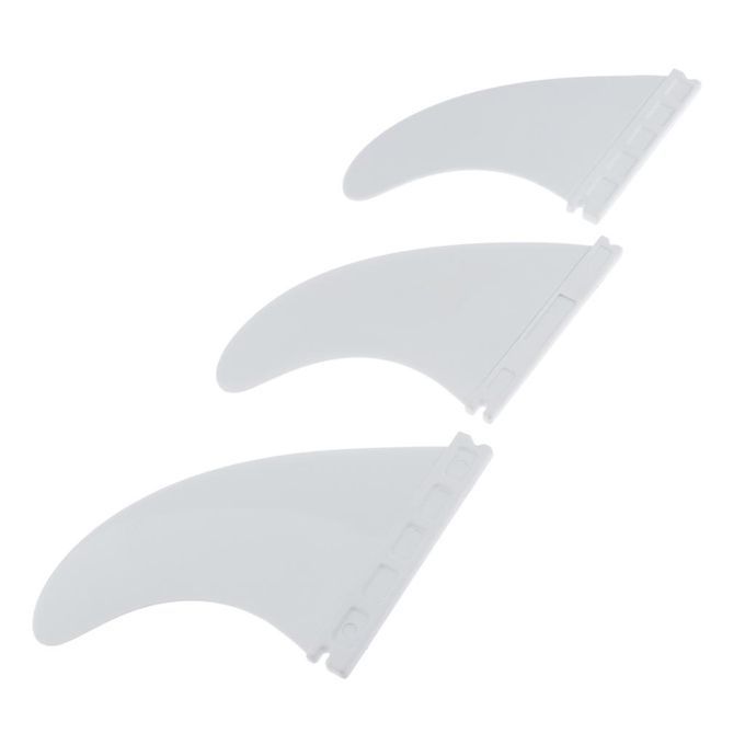 3pcs Longboard Surfboard Surfing  Thruster For Future Base - White
