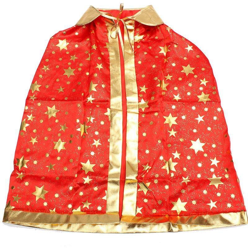 Boys Girls Kids Children Wizard Magician Fancy Dress Book Week Halloween Costume Black Red (red)