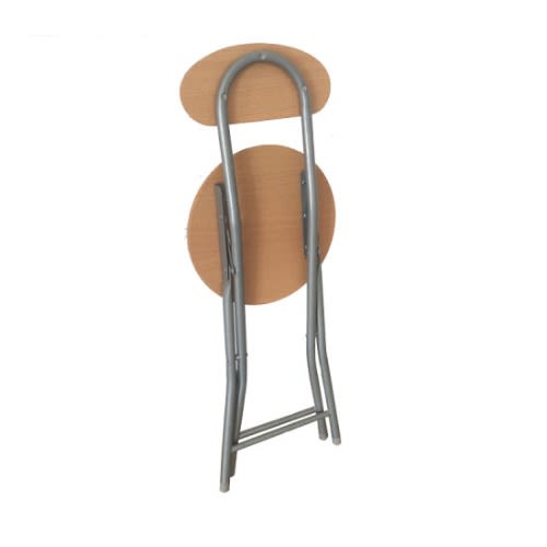 Foldable  Wooden Chair With Metal Legs