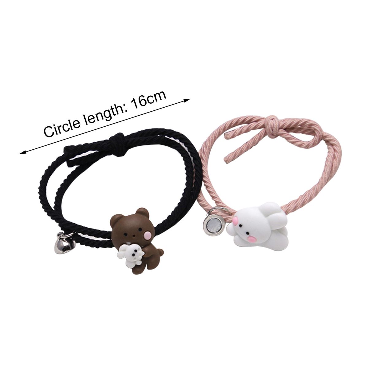 2Pcs Couple Bracelet Cartoon Magnetic Matching Lovers-