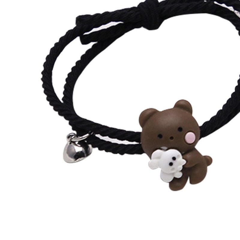2Pcs Couple Bracelet Cartoon Magnetic Matching Lovers-