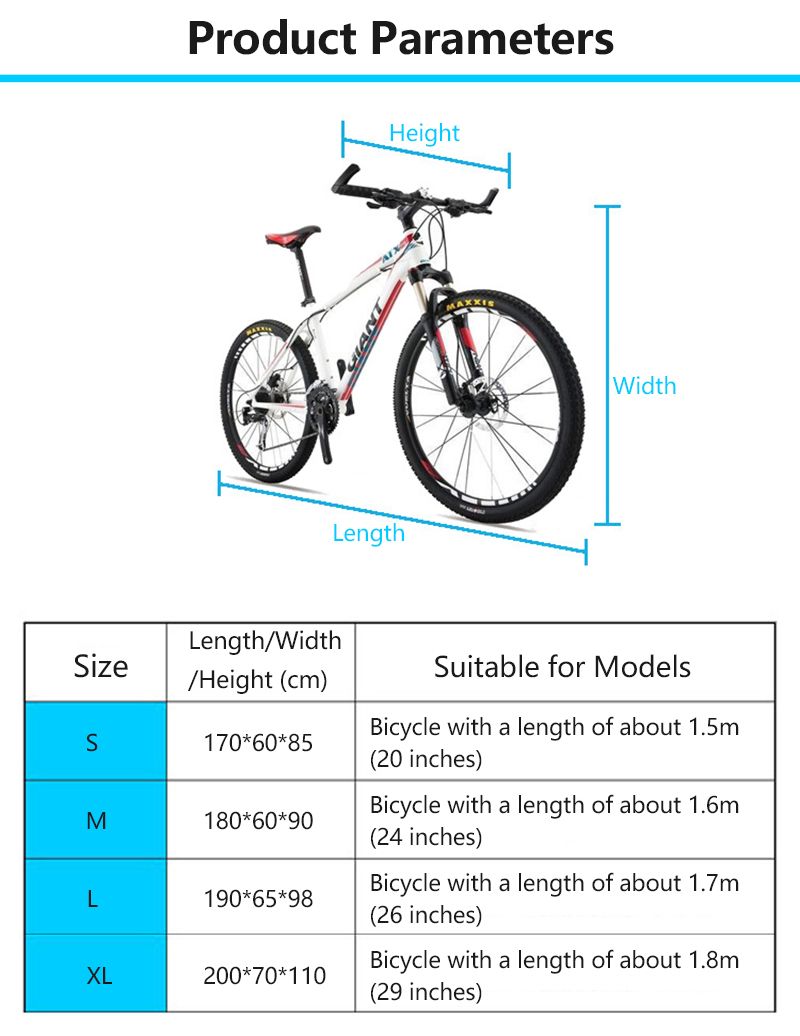 Bicycle Protective Cover XL Size Multipurpose Rain Snow Dust