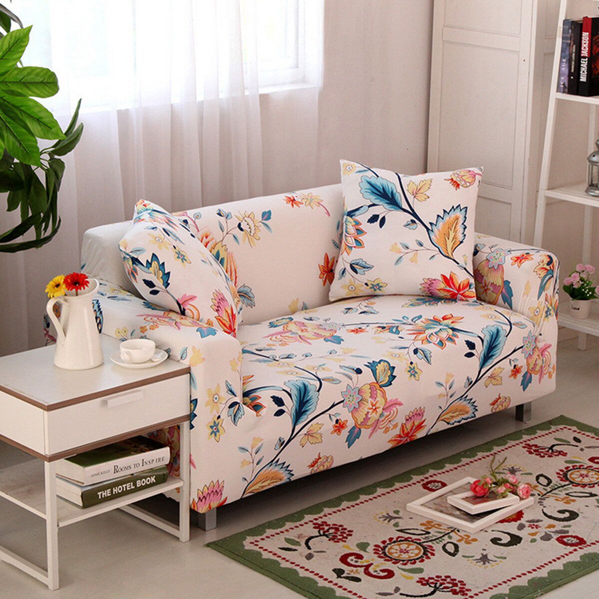 1/2/3/4 Seater Stretchable Detachable Sofa Cover Settee Cover Sofa Chair Protect Two Seat