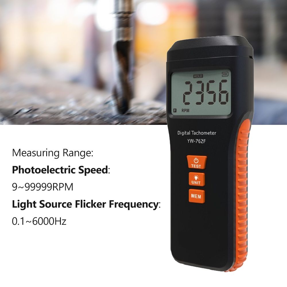 Contact Tachometer Smart LCD Digital Motor Speed Gauge Tach