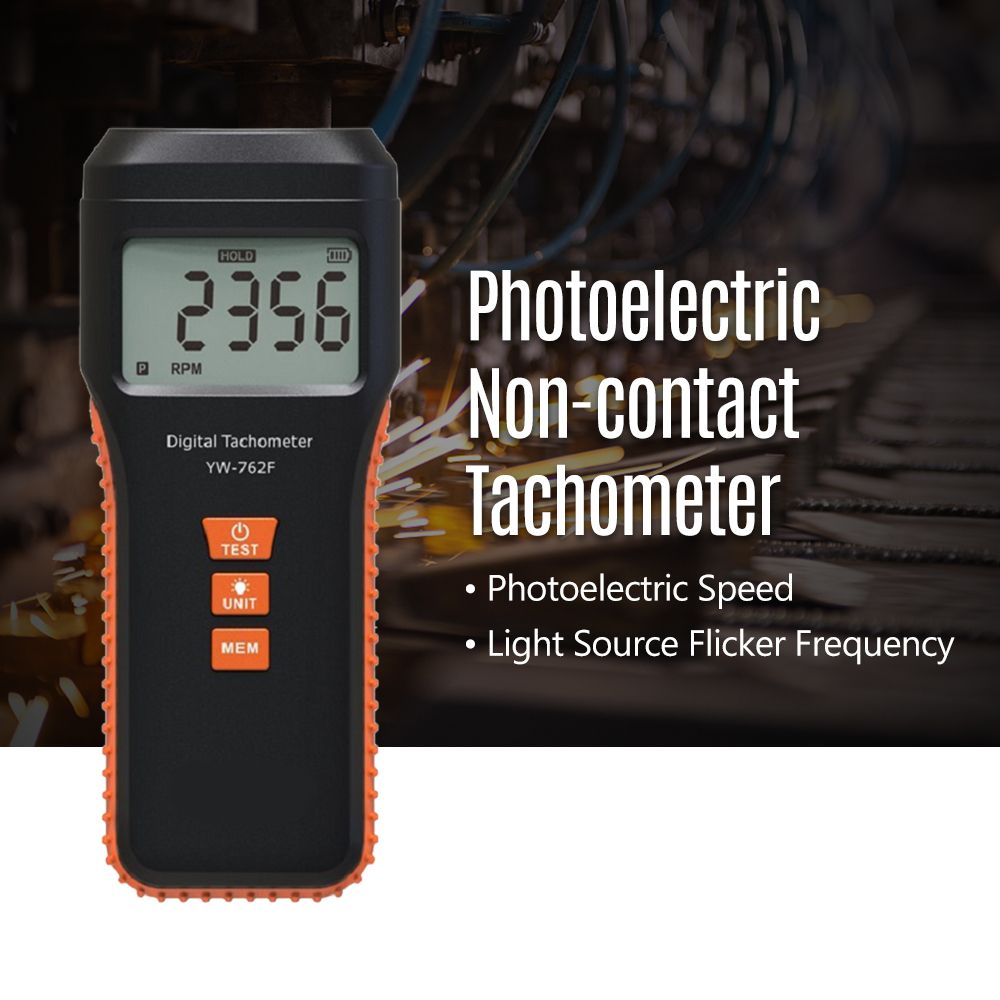 Contact Tachometer Smart LCD Digital Motor Speed Gauge Tach