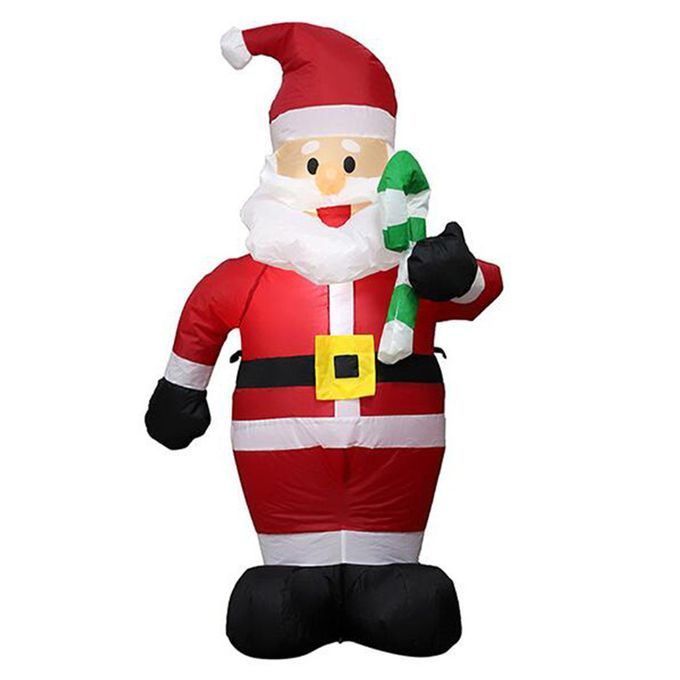 Christmas Inflatable Santa Claus With Candy Cane Home