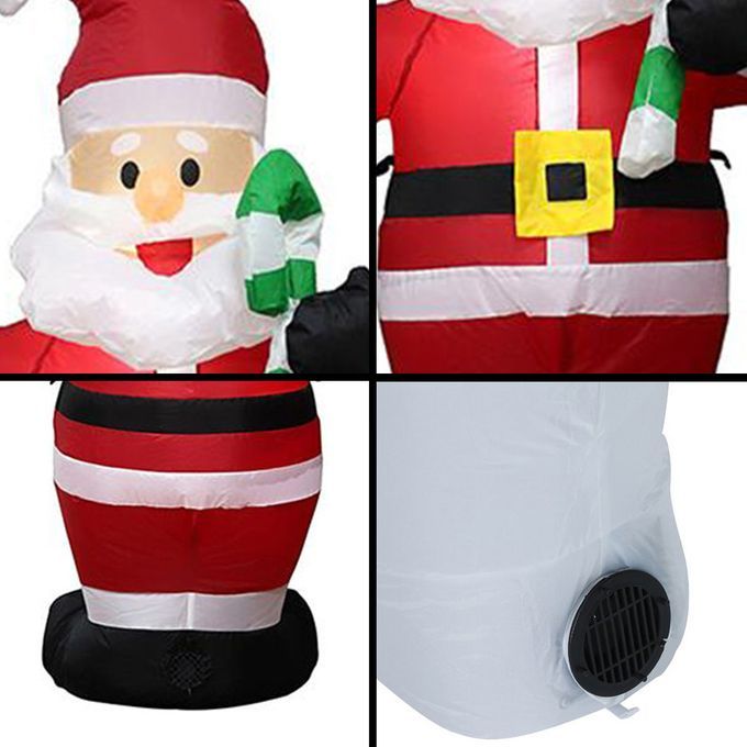 Christmas Inflatable Santa Claus With Candy Cane Home