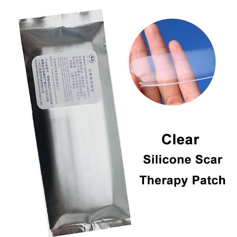 Adhesive Plaster To Scar White Film -section Scar Sticker From Sticky Silicone Adhesive Tape Transparent Processing.