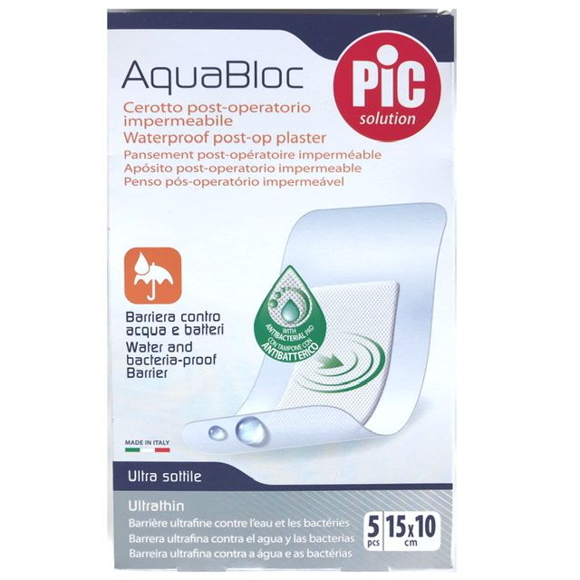 5 Pcs Aquabloc 15x10 Post Operative Waterproof Plaster