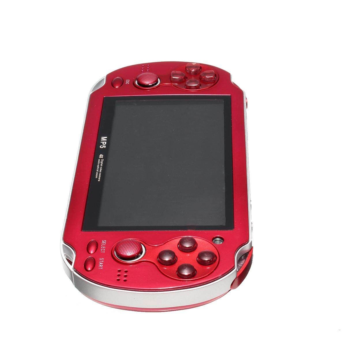 8GB Video Game Console Free 2000 Games 4.3 Inch MP5 MP6 Players Handheld Game Player 4Colors Red (red)
