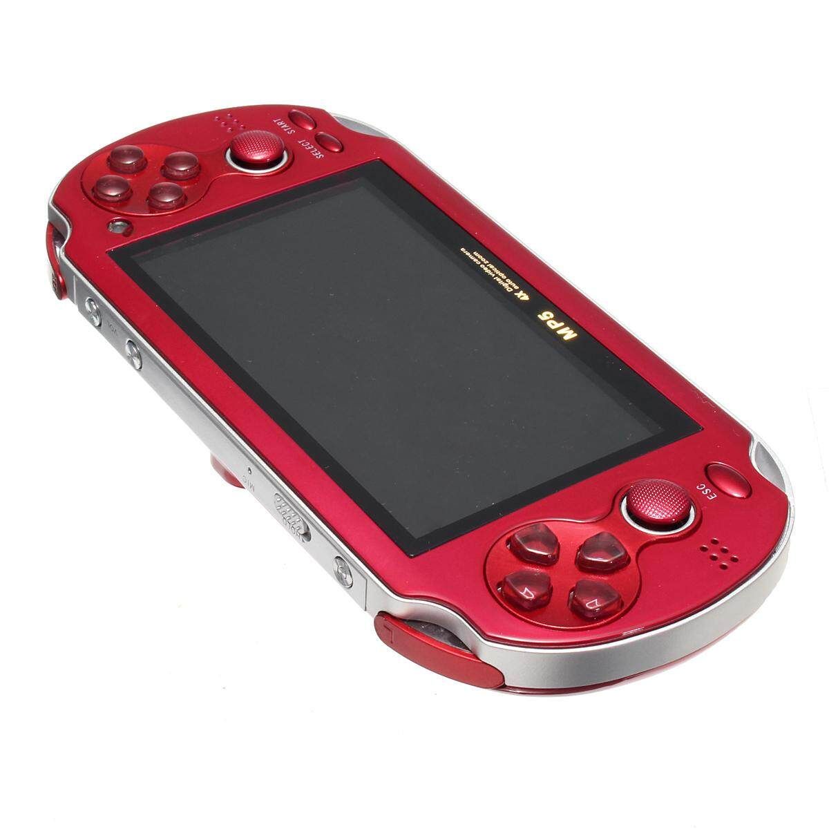 8GB Video Game Console Free 2000 Games 4.3 Inch MP5 MP6 Players Handheld Game Player 4Colors Red (red)