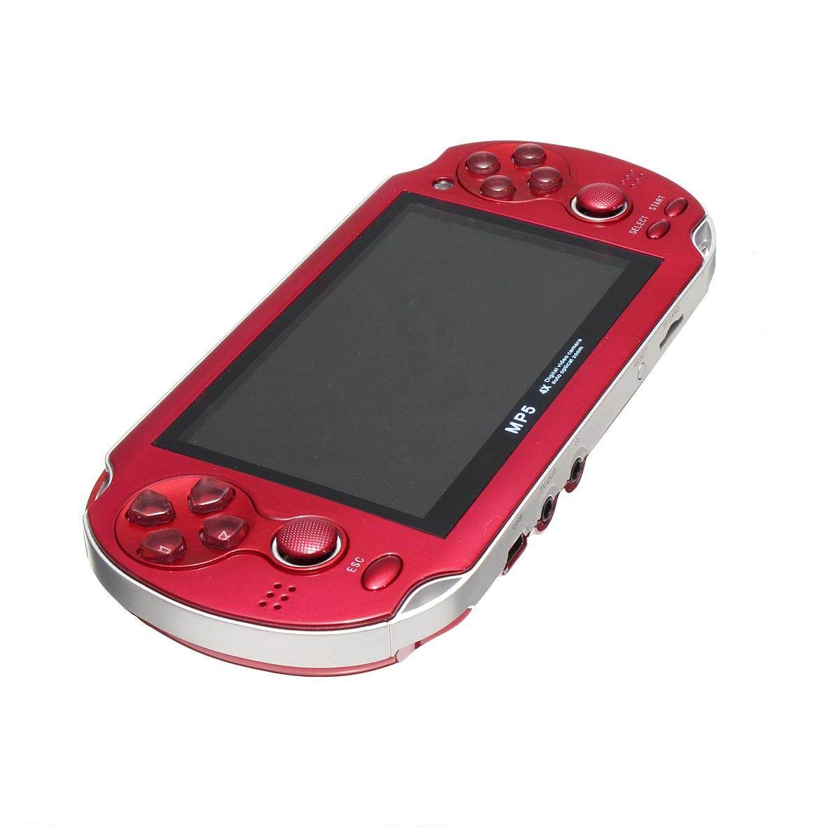 8GB Video Game Console Free 2000 Games 4.3 Inch MP5 MP6 Players Handheld Game Player 4Colors Red (red)