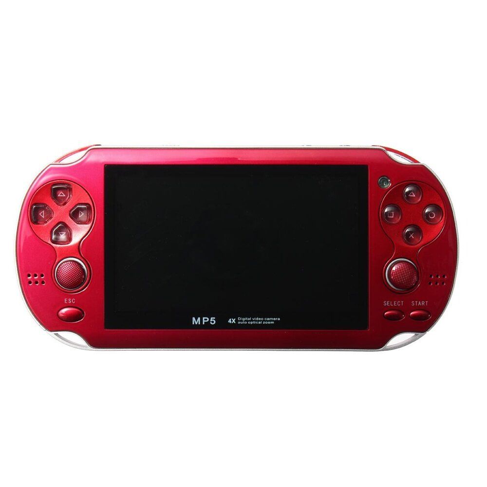 8GB Video Game Console Free 2000 Games 4.3 Inch MP5 MP6 Players Handheld Game Player 4Colors Red (red)