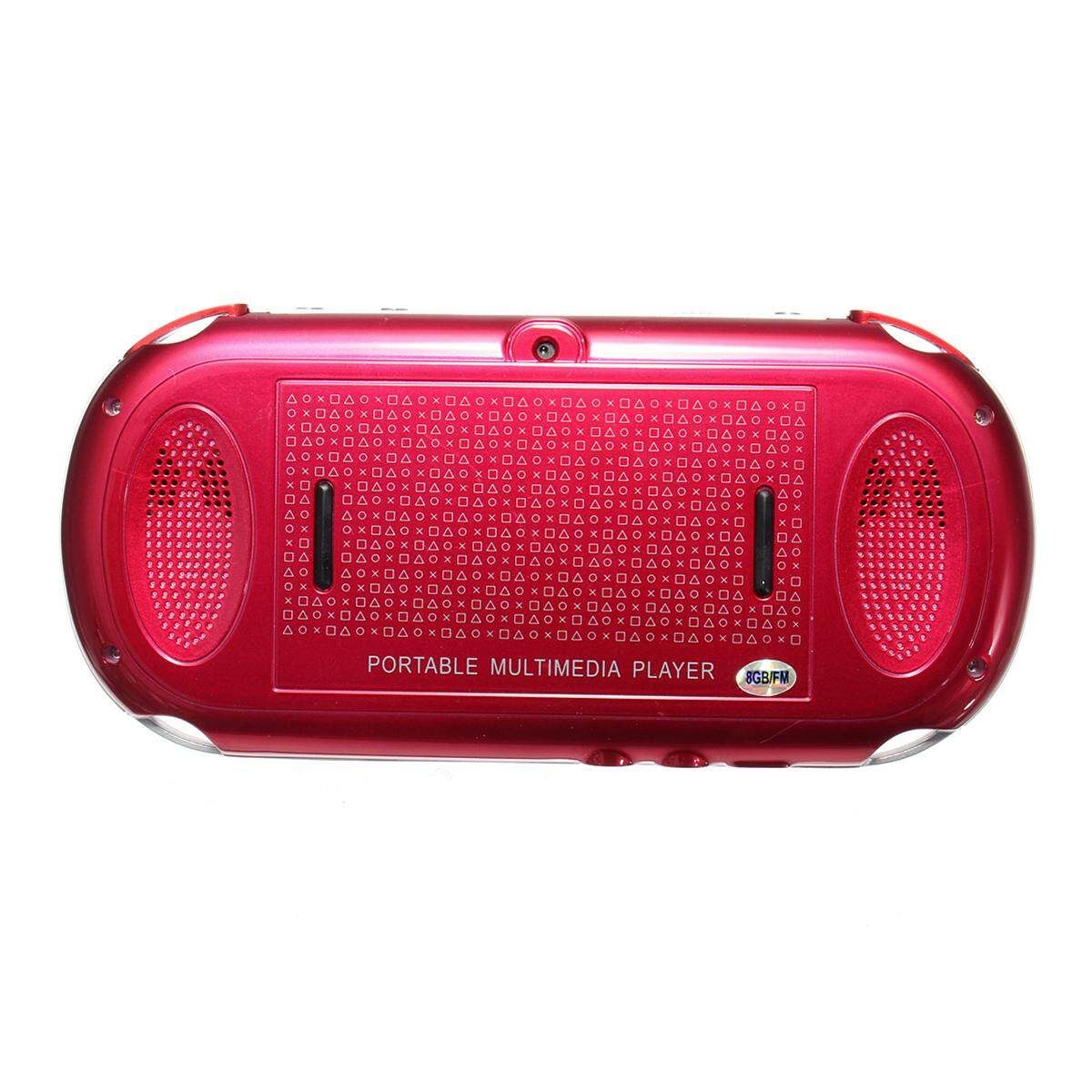 8GB Video Game Console Free 2000 Games 4.3 Inch MP5 MP6 Players Handheld Game Player 4Colors Red (red)