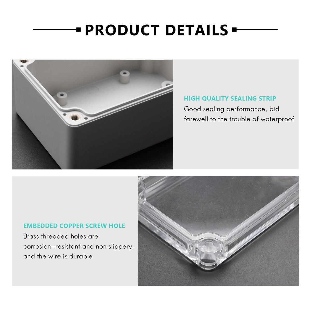 Clear Cover Plastic Electronic Project Junction Box 100 x