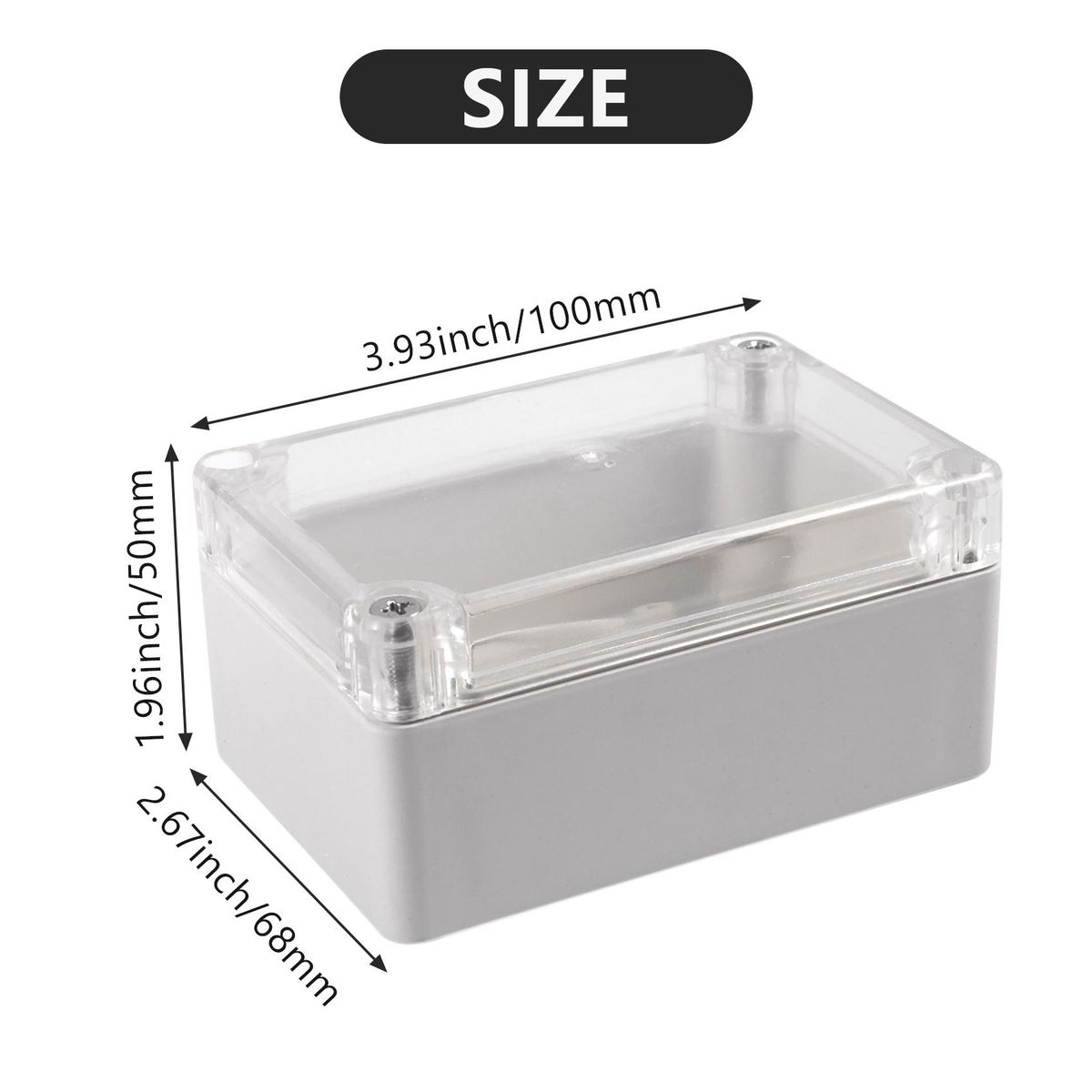 Clear Cover Plastic Electronic Project Junction Box 100 x