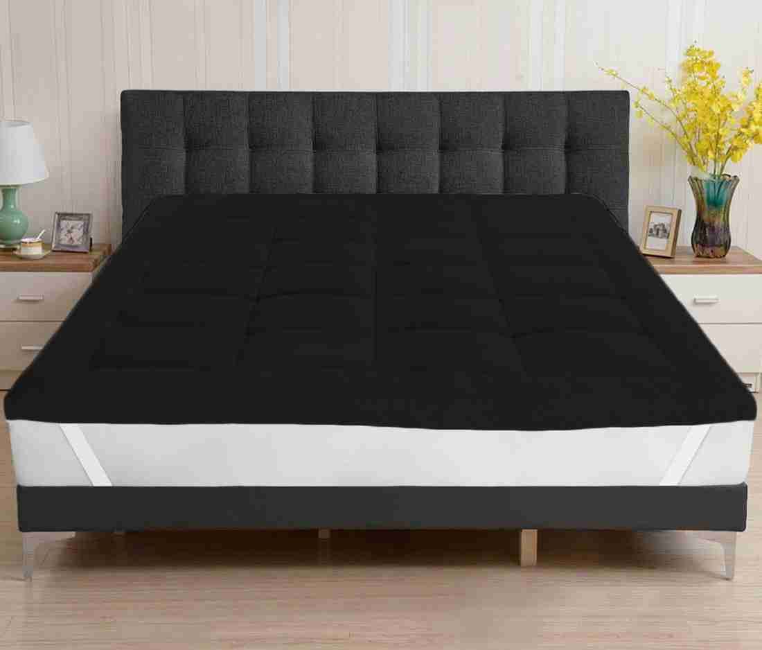 Luxe, Fluffy, Quality 6cm Super Thick, Mattress Topper- Black