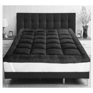 Luxe, Fluffy, Quality 5cm Thick, Mattress Topper - BLACK
