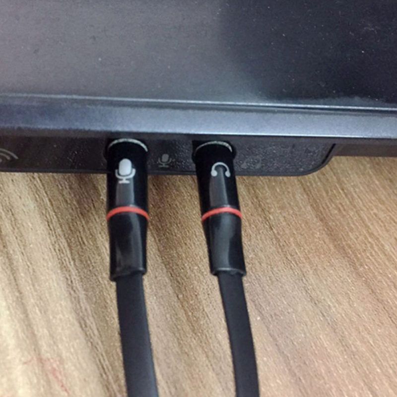 3.5mm Stereo Audio Female To 2 Male Headset Microphone Y-