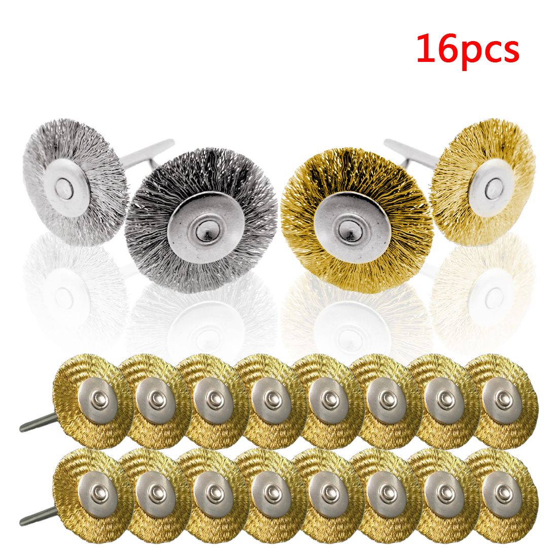 Dremel Accessories 16pcs Stainless Steel Wire Whee