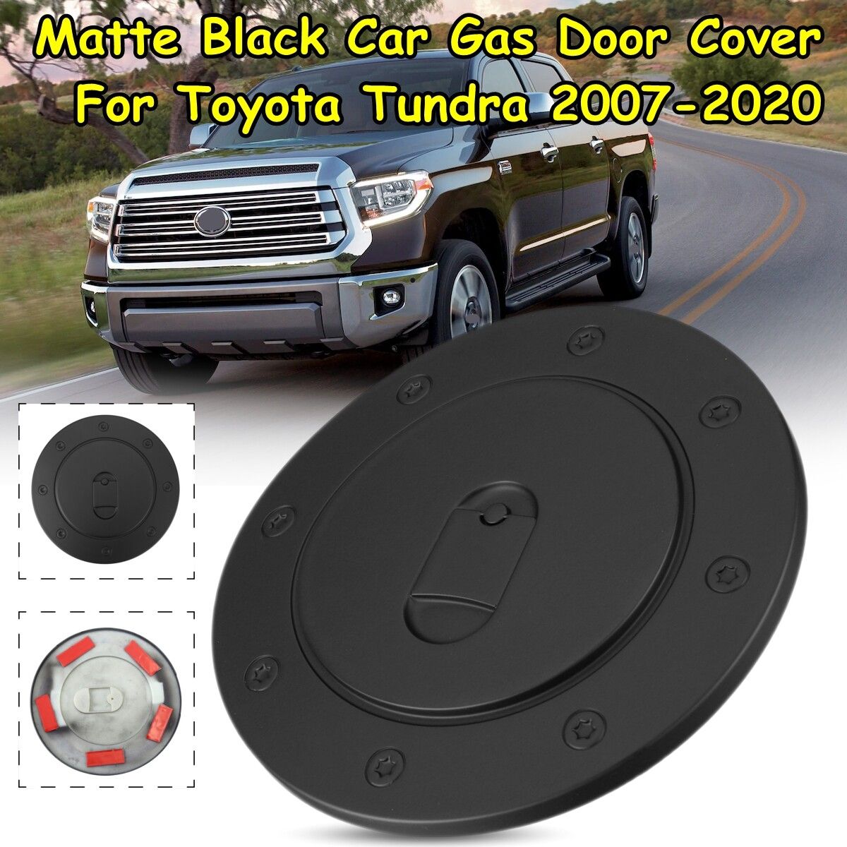 Matte Black Car Gas Door Cover For Toyota Tundra 2007-2020
