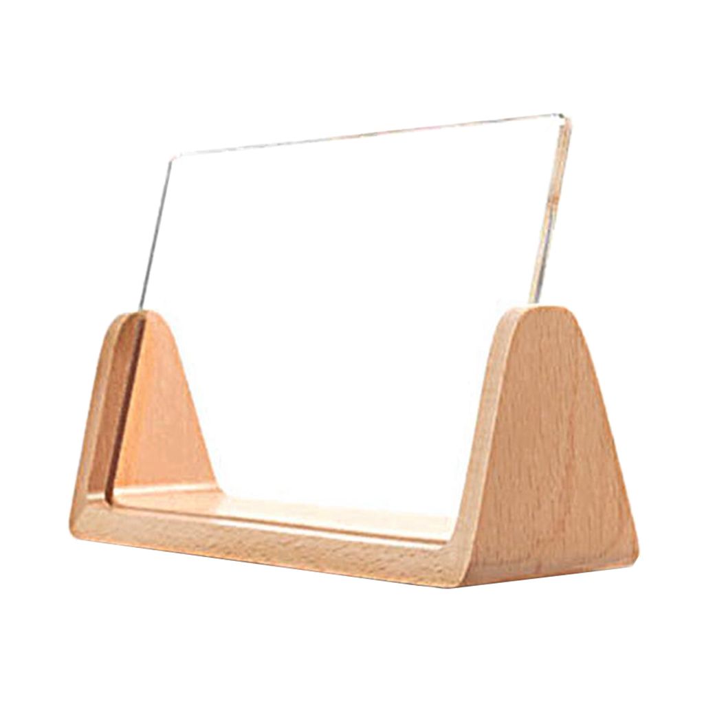 Wood Photo Frame Picture Frames Wooden Base Clear Acrylic Cover Home